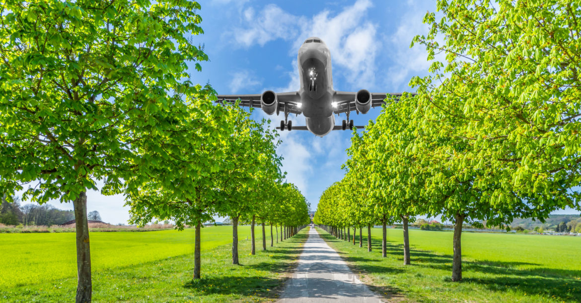 Aircraft noise over the park residential area