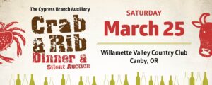 Save the Date! Boys & Girls Crab & Rib “Surf & Turf” Dinner & Silent Auction.  March 25th at Willamette Valley Country Club.